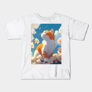 Orange and white cat Kids T-Shirt